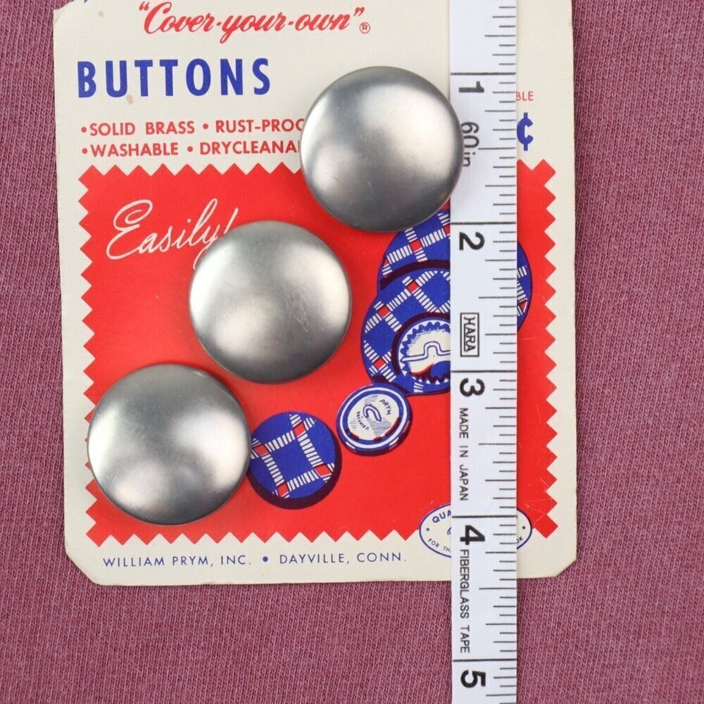 Vintage Prims Buttons DIY Clothing Project Sew Original Card Brass Reusable USA - Picture 6 of 8